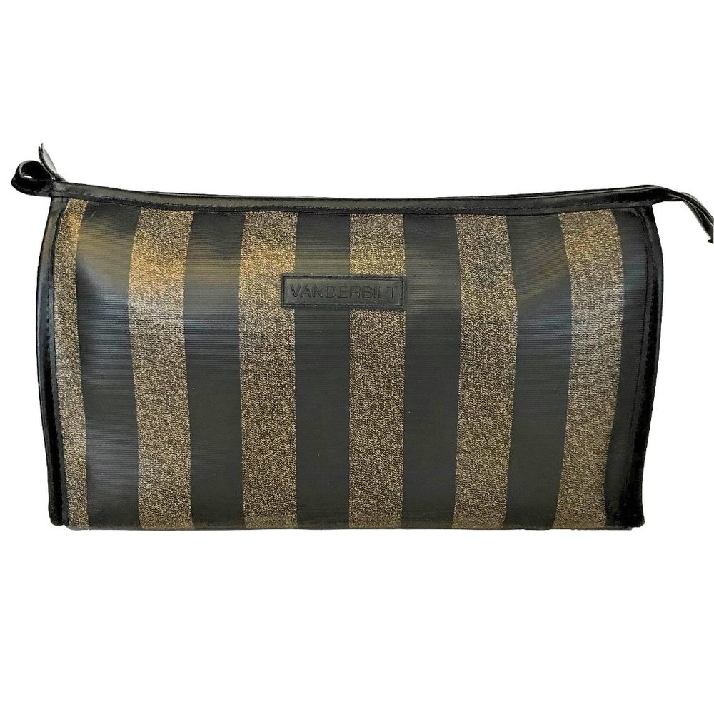 Vintage Gloria Vanderbilt Large Zippered Cosmetic Case Bag